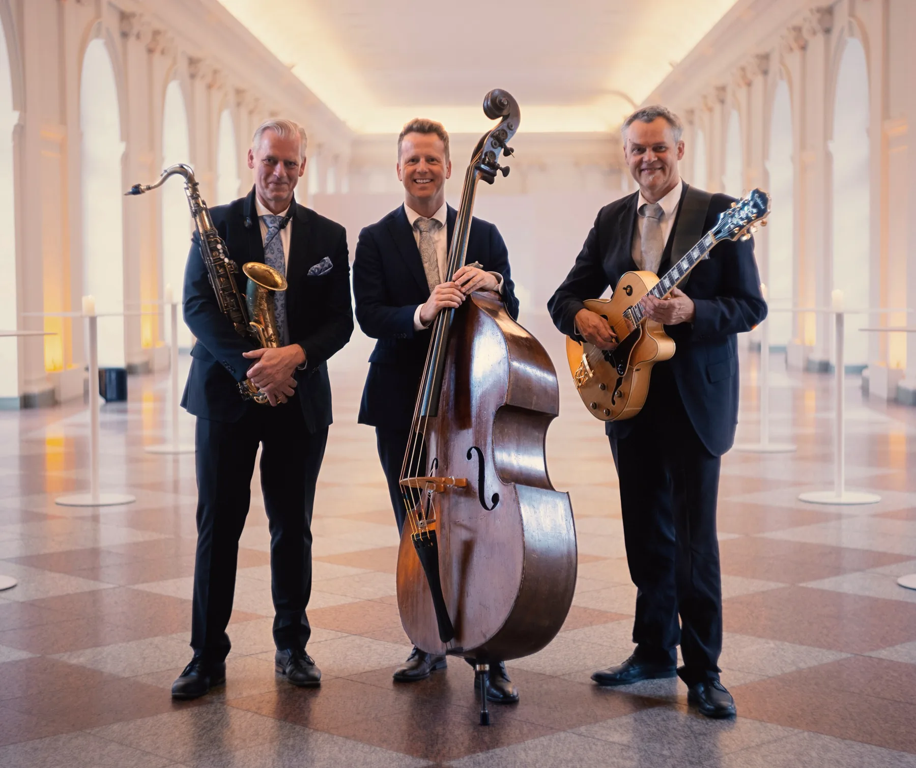 Jazztrio bei einer Hochzeit im Schloss Charlottenburg